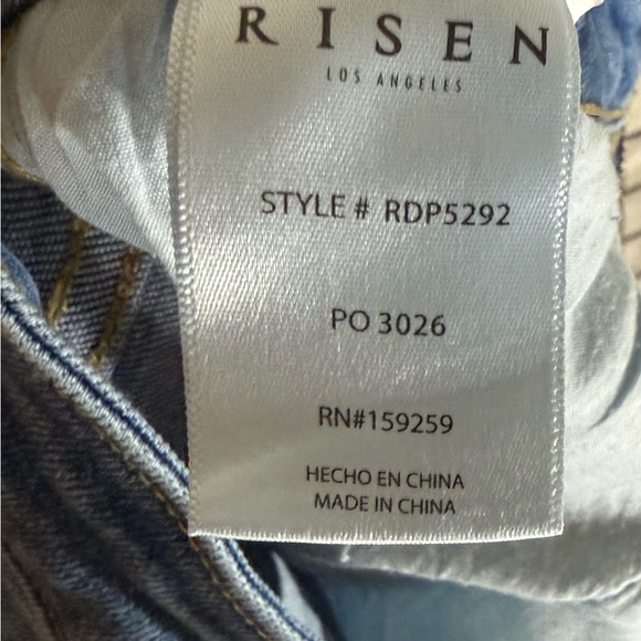 RISEN JEANS wide leg cropped/ankle denim jeans with stretch-Size 11/30 - Picture 4 of 5